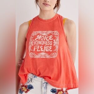 Anthropologie Sun Keep Kindness Twist-Back Graphic Tank